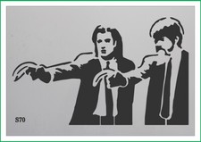 Banksy pulp fiction mylar stencil, 190 micron reusuable flexible stencil