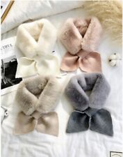 New Winter Women Faux Fur Fluffy Scarf Ladies Scarf Neck Soft Warm Neck Wrap UK