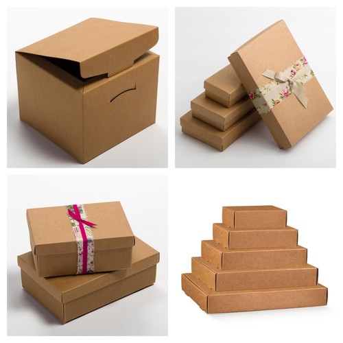 Rustic kraft rectangular gift - rustic,
