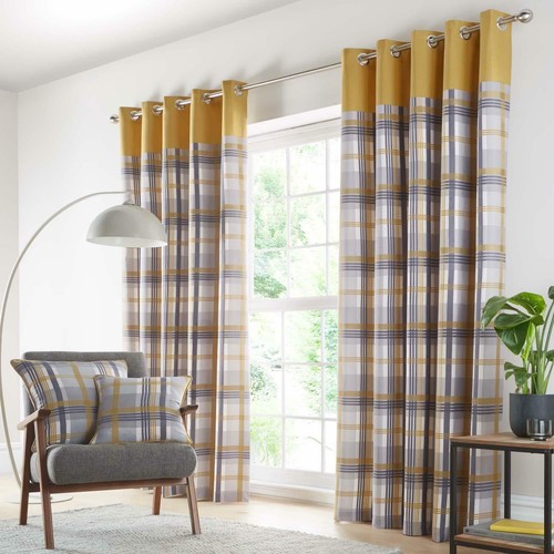Check curtains eyelet ring top