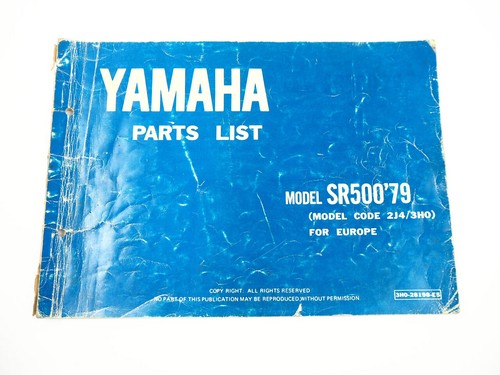 Yamaha sr500 1979 type 2j4 - type, 3h0