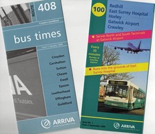 Arriva Surrey bus timetable leaflets x 10