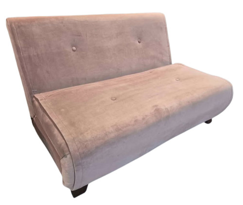 Made pink velvet small sofa - pink,