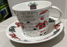 Roy Kirkham China Xmas Santa Lrg Cup And Saucer Boxed