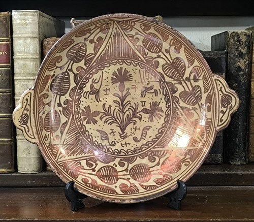 Antique hispano moresque bowl - moresque,