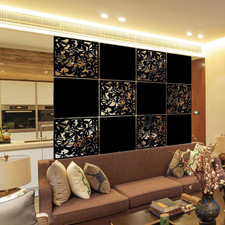 Hanging Room Divider,12Pcs PVC Hanging Screen Panel for Decorating Living,Dining