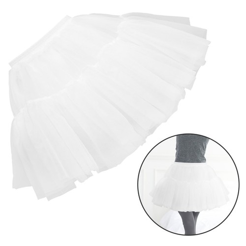 White short hoopless petticoat - short,