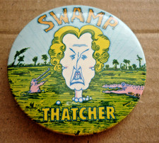VINTAGE POLITICAL TIN BADGE