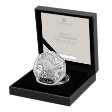 2024 Dino – 02 Stegosaurus 50p Silver Proof with Box and COA