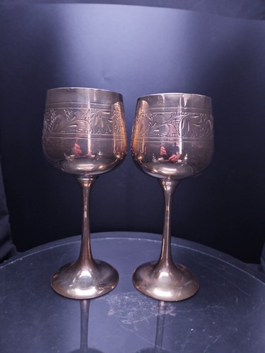Vintage brass etched wine - vintage,