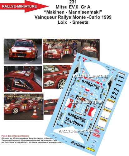 Decals ref 0231 - 1/43,