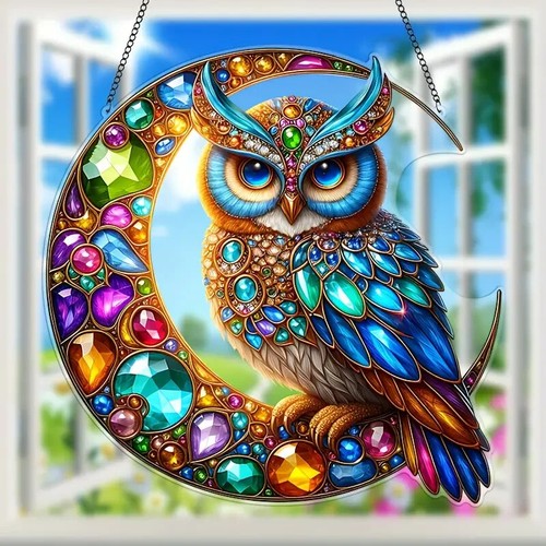 Large owl design suncatcher - large, /