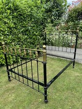 Superb Antique Cast Iron Brass King Size Bed County House Princess Luxury B&b