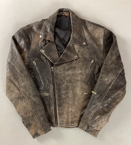 Vintage leather biker jacket - biker,