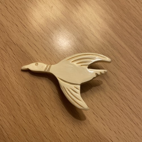 Flying duck brooch - flying,