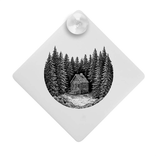 Cabin woods car window - woods',