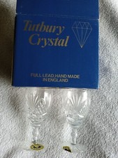 Tutbury Crystal 2 x Sherry Glasses