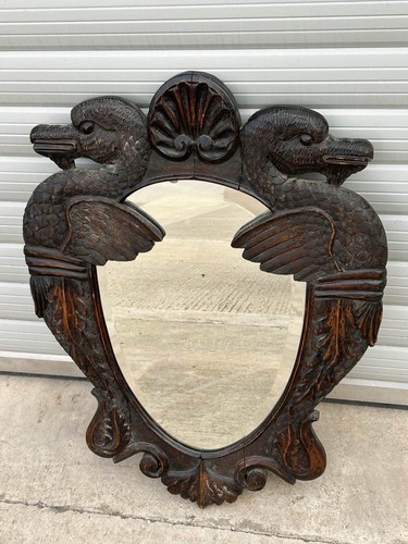 Arts crafts carved - carved, oak
