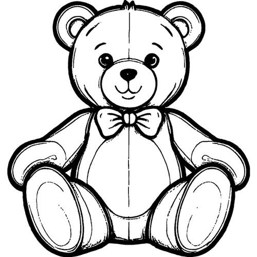 Teddy bear unmounted rubber - unmounted,