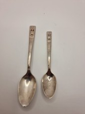 Oneida Community Coronation Silverplate  2 Pce Teaspoon And Babyspoon Set
