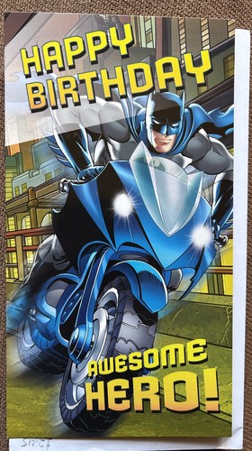 Kids batman birthday card boy - batman,