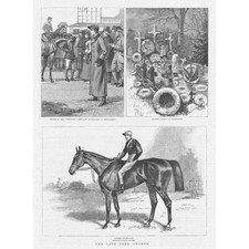 HORSE RACING The Late Fred Archer - Antique Print 1886