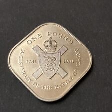 1981 Jersey £1 One Pound Coin Bicentenary of Battle of Jersey BUNC