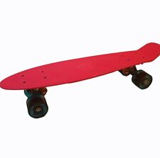 land surfer penny board skateboard pink blue wheels skating retro skatepark