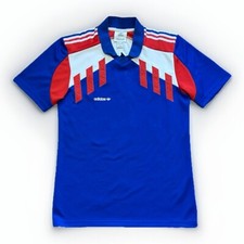 Adidas Originals Tricolour France 1990-92 Style Retro T-Shirt Mens Size Medium