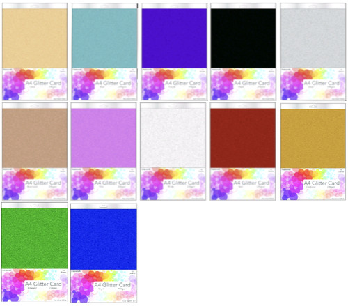 Glitter card single - a4,