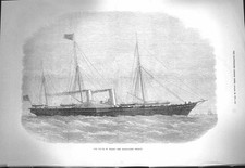 Original Old Antique Print