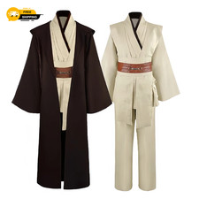 Obi Wan Kenobi Men's Costume Robe Adult Male Jedi Knight Tunic Costume Hooded...