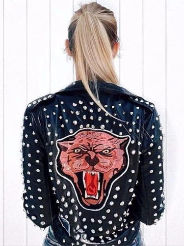 Zara tiger leather studded - leather,