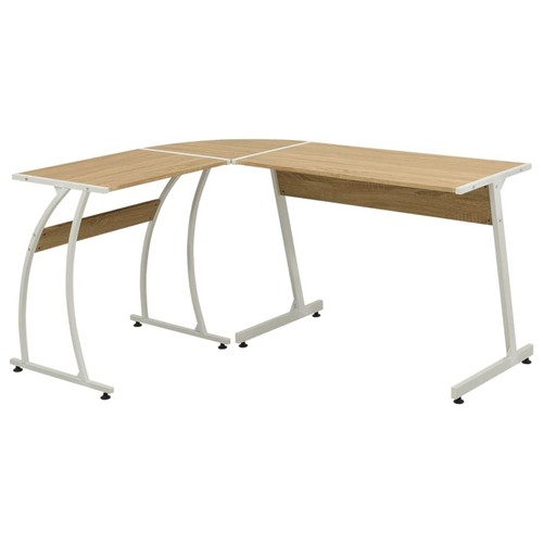 Corner desk shaped - corner, oak