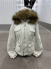 Vintage y2k fur hood Aeropostale pockets military bomber style size xl