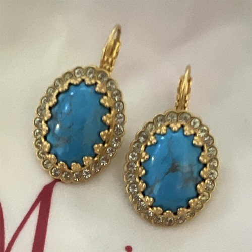 Mariana gold oval turquoise - mariana,