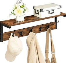 Coat Rack Shelf Wall-Mounted
