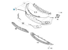 New Genuine Mercedes Benz Citan Cover Towing Eye Front Bumper A4158850122