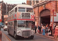 MODERN POSTCARDS OF OLD BUSES COACHES A E C ROUTEMASTER  CONTINENTAL SIZE + VG