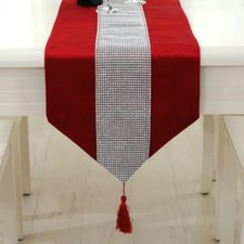 TWO x Table Runners Tasselled