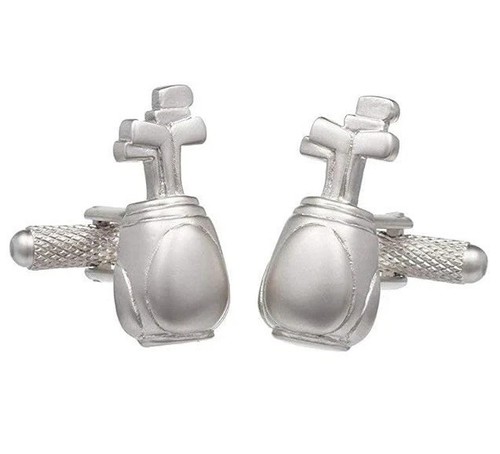 Golf bag cufflinks - onyx, art