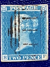 Two penny blue stamp - two,