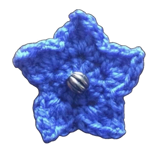 Preppy blue star lapel pin - star, 90s