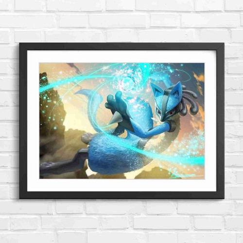 Blue mythical fox - blue,