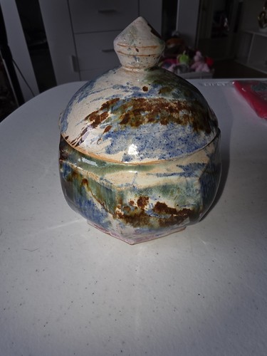 Vintage studio pottery lidded - vintage,