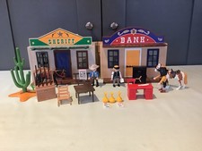 Playmobil  4398 Western City Take Along Sheriff Office And Bank  ( not Complete 