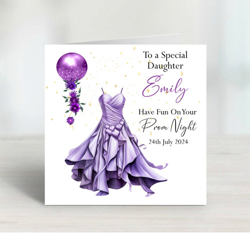 Personalised prom card - personalised,
