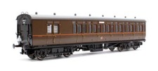 Dapol 4P-020-402 OO Gauge GWR Toplight M/L GWR All Brown 3rd Brake Coach 3756 S5