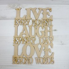 Sayings Plaque LIVE LAUGH LOVE