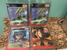 FOUR COLLECTABLE SEALED STAR WARS EPISODE 1 COMPUTER MOUSE MATS BY CLICK WORKS
